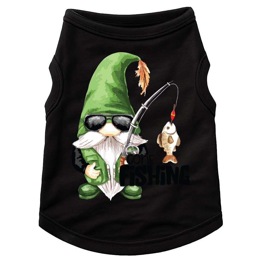 Fun Christmas Gone Fishing Gnome Fisherman Friends Doggie Tank