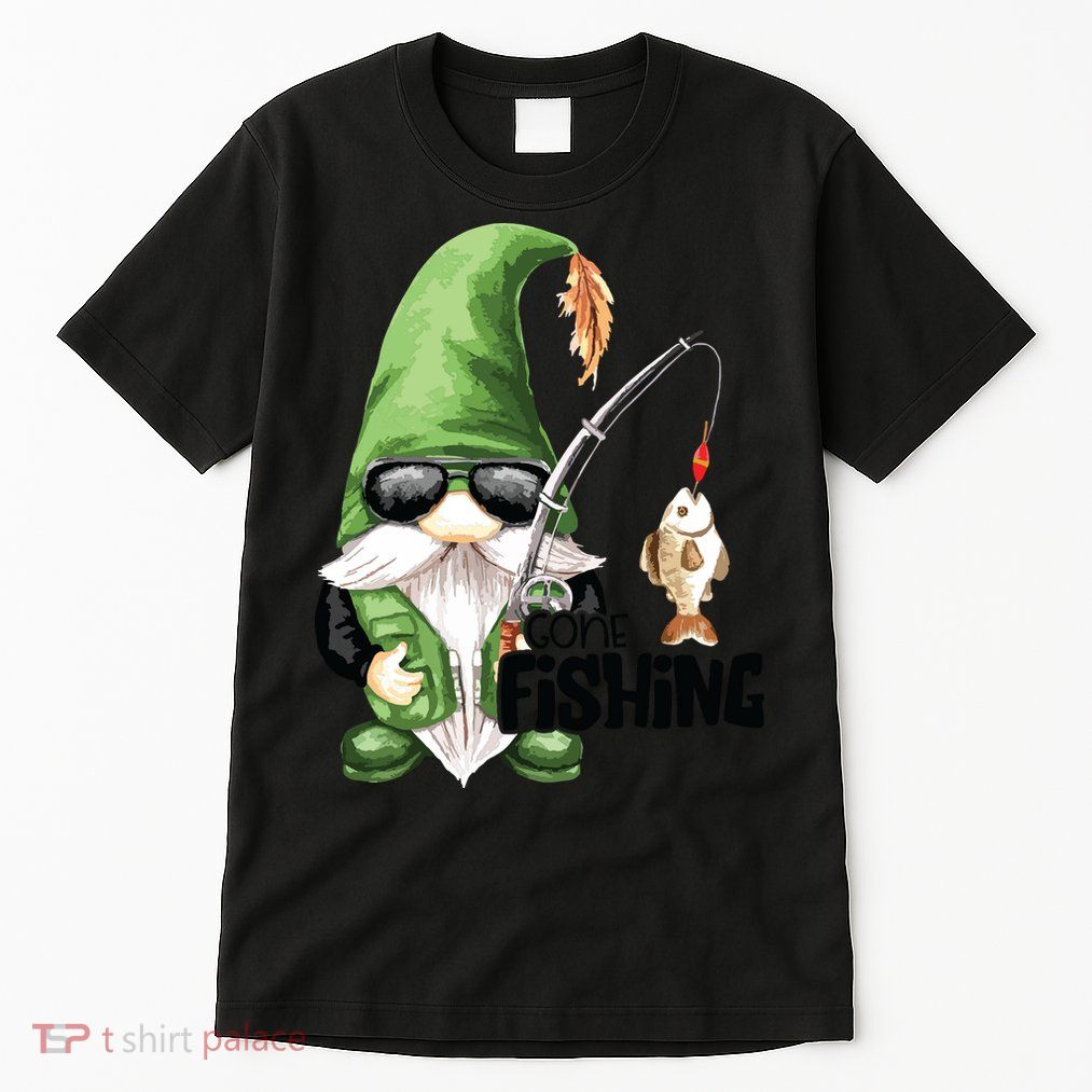 Fun Christmas Gone Fishing Gnome Fisherman Friends Tall T-Shirt