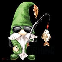 Fun Christmas Gone Fishing Gnome Fisherman Friends Tall T-Shirt