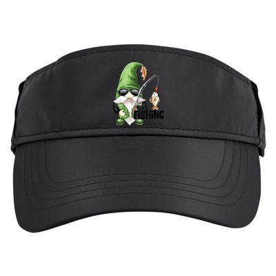 Fun Christmas Gone Fishing Gnome Fisherman Friends Adult Drive Performance Visor