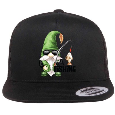 Fun Christmas Gone Fishing Gnome Fisherman Friends Flatbill Hat
