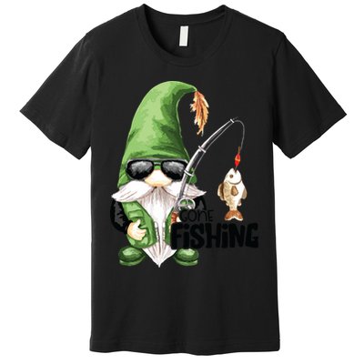 Fun Christmas Gone Fishing Gnome Fisherman Friends Premium T-Shirt