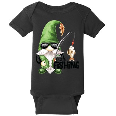 Fun Christmas Gone Fishing Gnome Fisherman Friends Baby Bodysuit