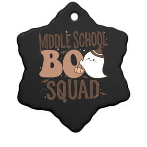 Funny Cute Halloween Middle School Boo Squad Costume Teacher Cool Gift Ceramic Star Ornament