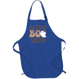 Funny Cute Halloween Middle School Boo Squad Costume Teacher Cool Gift Full-Length Apron With Pockets