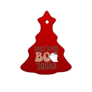 Funny Cute Halloween Middle School Boo Squad Costume Teacher Cool Gift Ceramic Tree Ornament