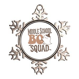 Funny Cute Halloween Middle School Boo Squad Costume Teacher Cool Gift Metallic Star Ornament