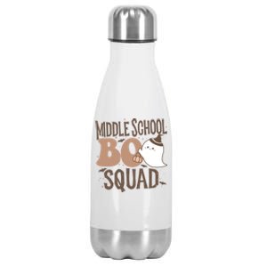 Funny Cute Halloween Middle School Boo Squad Costume Teacher Cool Gift Stainless Steel Insulated Water Bottle