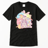 Funny Cute Happy Easter Spooky Skeleton with Bunny Ears Tall T-Shirt