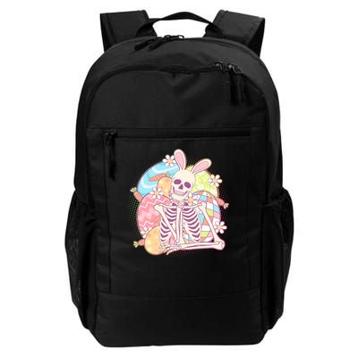 Funny Cute Happy Easter Spooky Skeleton with Bunny Ears Backpack