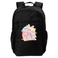 Funny Cute Happy Easter Spooky Skeleton with Bunny Ears Backpack