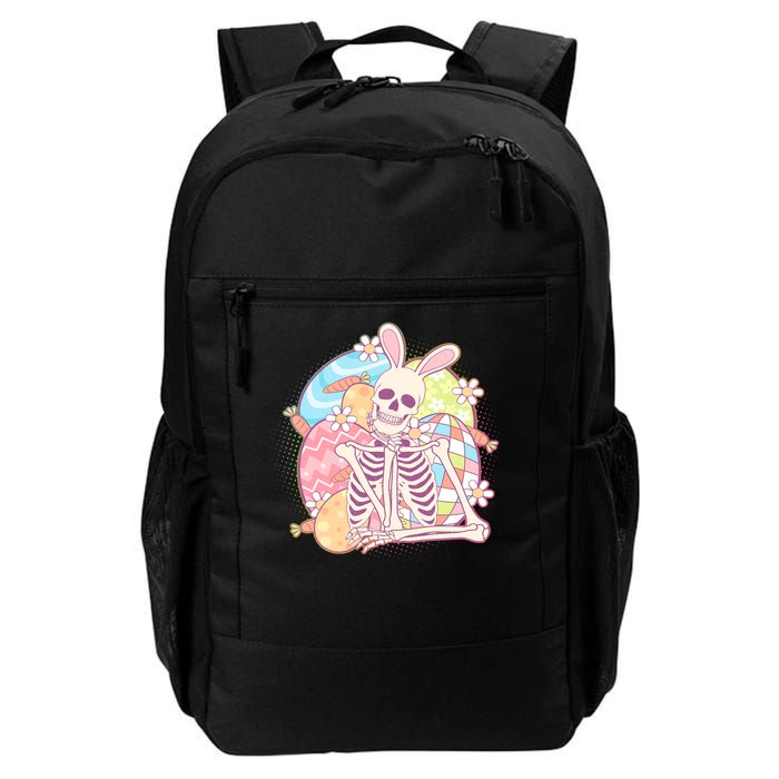 Funny Cute Happy Easter Spooky Skeleton with Bunny Ears Backpack