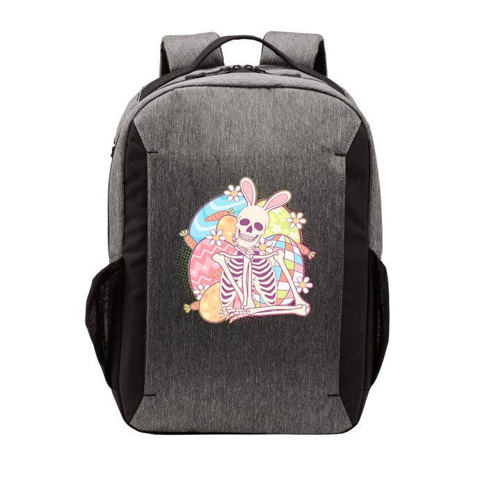 Funny Cute Happy Easter Spooky Skeleton with Bunny Ears Vector Backpack