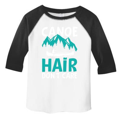 Funny Canoe Hair Dont Care Camping Hiking Outdoors Gift Great Gift Toddler Fine Jersey T-Shirt