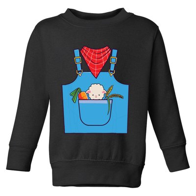 Farmer Costume Halloween Simple Cute Farm Toddler Sweatshirt