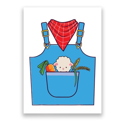 Farmer Costume Halloween Simple Cute Farm Poster
