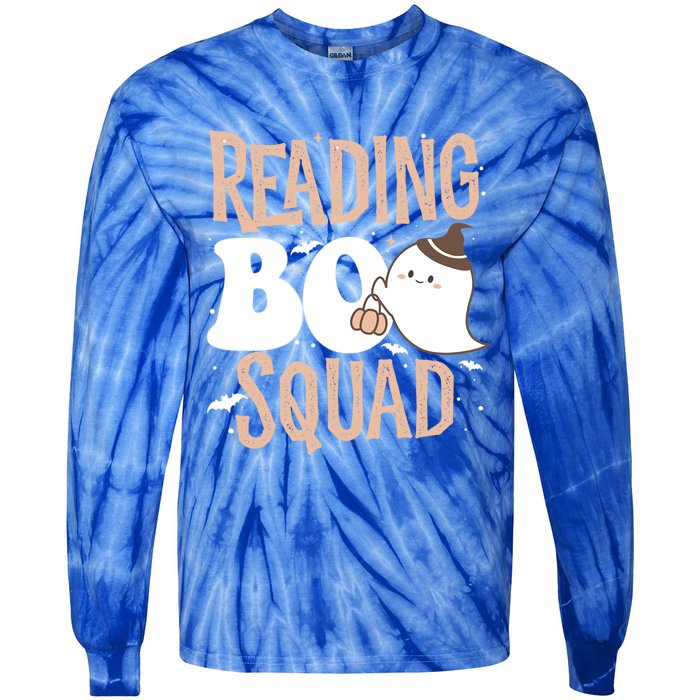 Funny Cute Halloween Reading Boo Squad Costume Teacher Great Gift Tie-Dye Long Sleeve Shirt