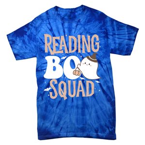 Funny Cute Halloween Reading Boo Squad Costume Teacher Great Gift Tie-Dye T-Shirt