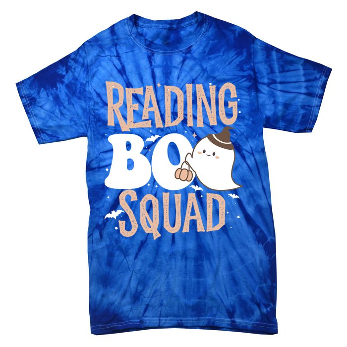 Funny Cute Halloween Reading Boo Squad Costume Teacher Great Gift Tie-Dye T-Shirt