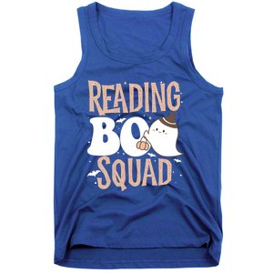 Funny Cute Halloween Reading Boo Squad Costume Teacher Great Gift Tank Top