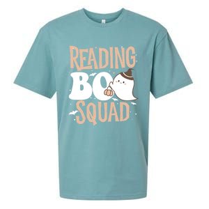 Funny Cute Halloween Reading Boo Squad Costume Teacher Great Gift Sueded Cloud Jersey T-Shirt