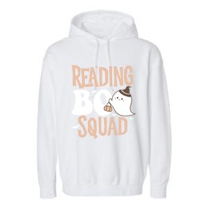 Funny Cute Halloween Reading Boo Squad Costume Teacher Great Gift Garment-Dyed Fleece Hoodie