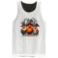 Funny Chicken Halloween Costume Spooky Season Chickens Witch Mesh Reversible Basketball Jersey Tank