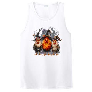 Funny Chicken Halloween Costume Spooky Season Chickens Witch PosiCharge Competitor Tank