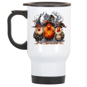 Funny Chicken Halloween Costume Spooky Season Chickens Witch Stainless Steel Travel Mug