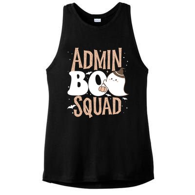 Funny Cute Halloween School Admin Boo Squad Costume Cute Gift Ladies PosiCharge Tri-Blend Wicking Tank