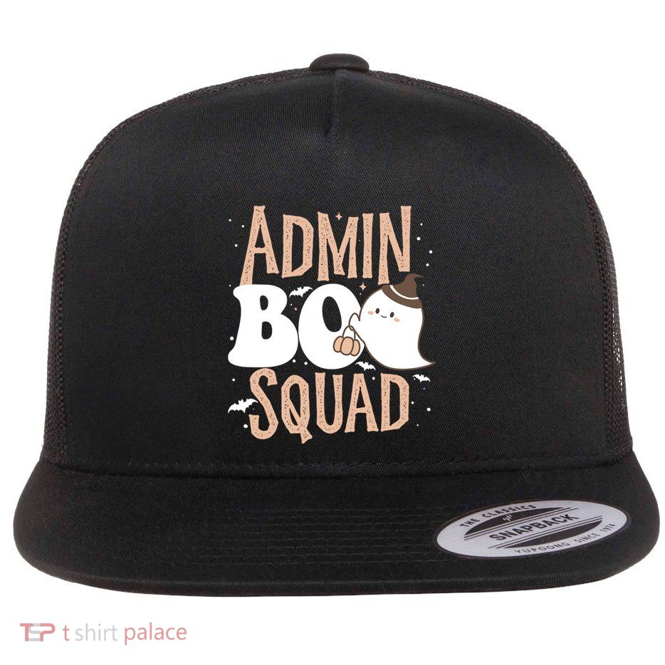 Funny Cute Halloween School Admin Boo Squad Costume Cute Gift Flatbill Hat