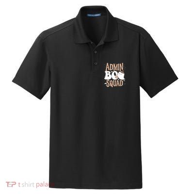 Funny Cute Halloween School Admin Boo Squad Costume Cute Gift Dry Zone Grid Polo