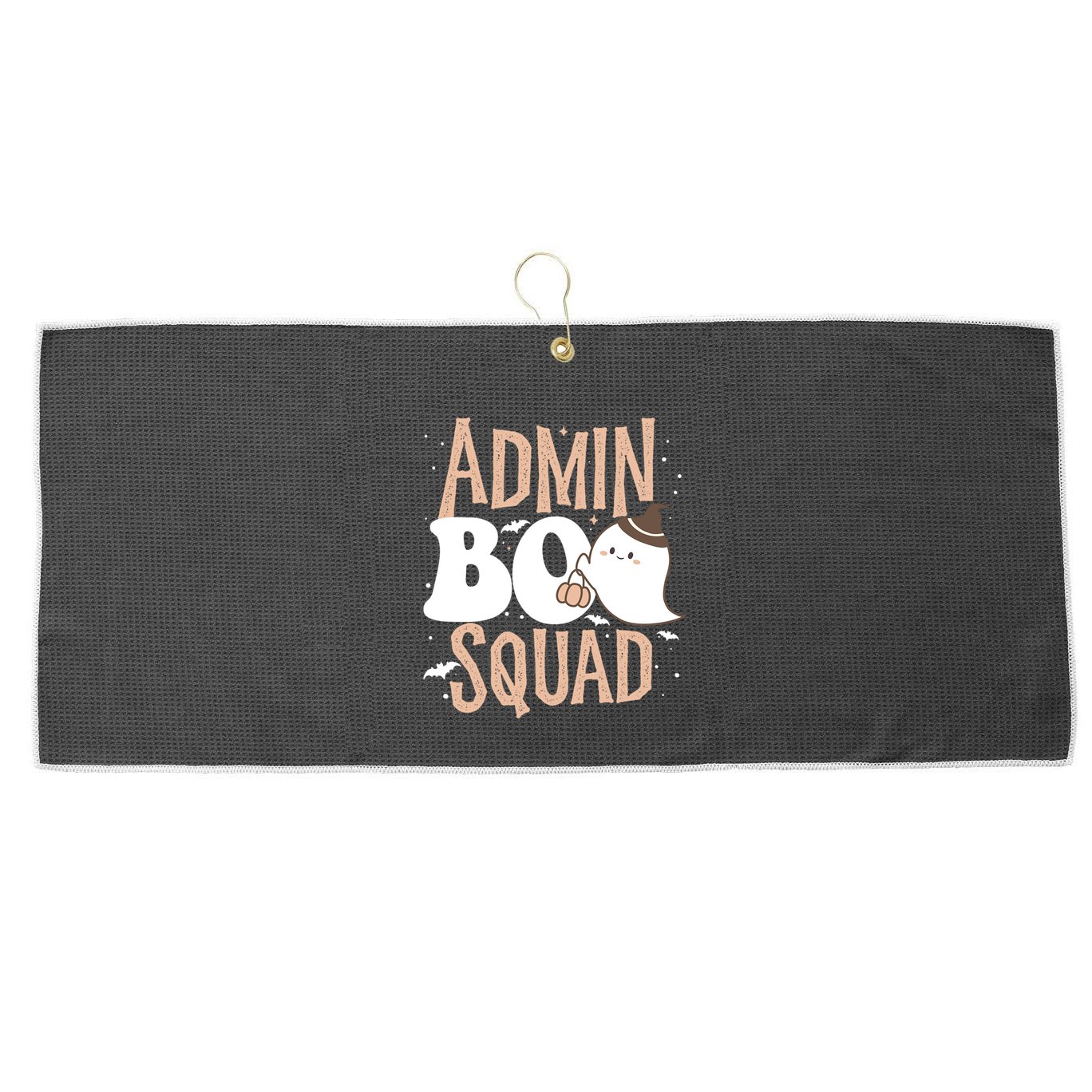 Funny Cute Halloween School Admin Boo Squad Costume Cute Gift Large Microfiber Waffle Golf Towel