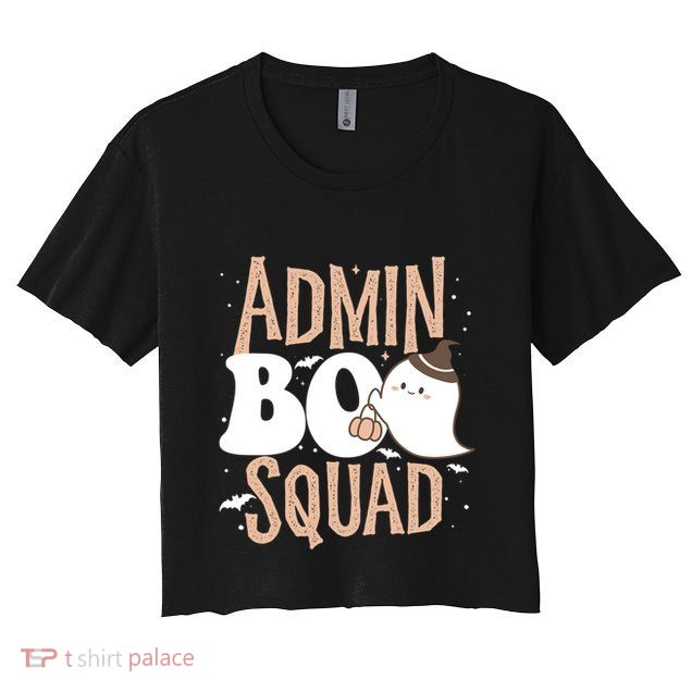 Funny Cute Halloween School Admin Boo Squad Costume Cute Gift Crop Top