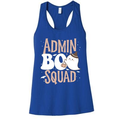 Funny Cute Halloween School Admin Boo Squad Costume Cute Gift Women's Racerback Tank