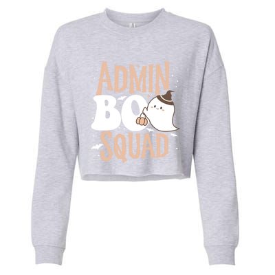 Funny Cute Halloween School Admin Boo Squad Costume Cute Gift Cropped Pullover Crew