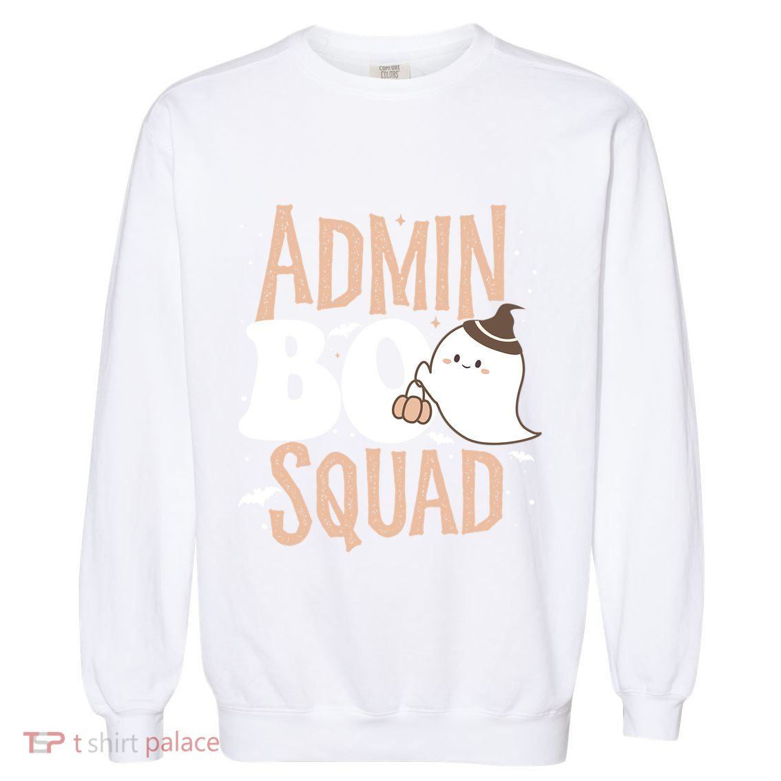 Funny Cute Halloween School Admin Boo Squad Costume Cute Gift Garment-Dyed Sweatshirt