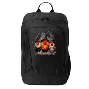 Funny Chicken Halloween Costume Spooky Season Chickens Witch City Backpack