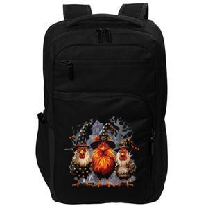 Funny Chicken Halloween Costume Spooky Season Chickens Witch Impact Tech Backpack