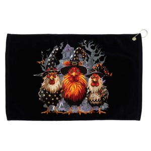 Funny Chicken Halloween Costume Spooky Season Chickens Witch Grommeted Golf Towel