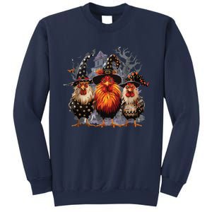 Funny Chicken Halloween Costume Spooky Season Chickens Witch Sweatshirt