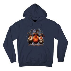 Funny Chicken Halloween Costume Spooky Season Chickens Witch Tall Hoodie