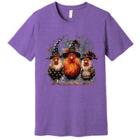 Funny Chicken Halloween Costume Spooky Season Chickens Witch Premium T-Shirt