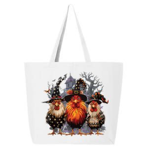 Funny Chicken Halloween Costume Spooky Season Chickens Witch 25L Jumbo Tote