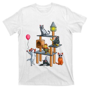 Funny Cat Horror Movies Cute Halloween T-Shirt