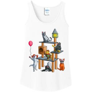 Funny Cat Horror Movies Cute Halloween Ladies Essential Tank