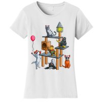 Funny Cat Horror Movies Cute Halloween Women's T-Shirt