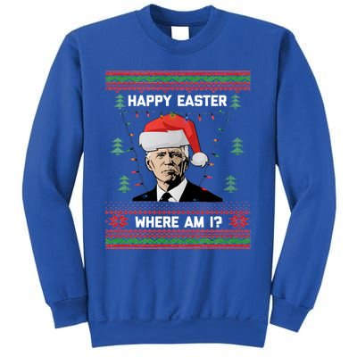 Funny Christmas Happy Easter Where Am I Joe Biden Meaningful Gift Sweatshirt