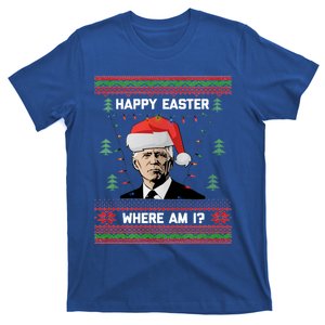 Funny Christmas Happy Easter Where Am I Joe Biden Meaningful Gift T-Shirt