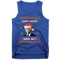 Funny Christmas Happy Easter Where Am I Joe Biden Meaningful Gift Tank Top